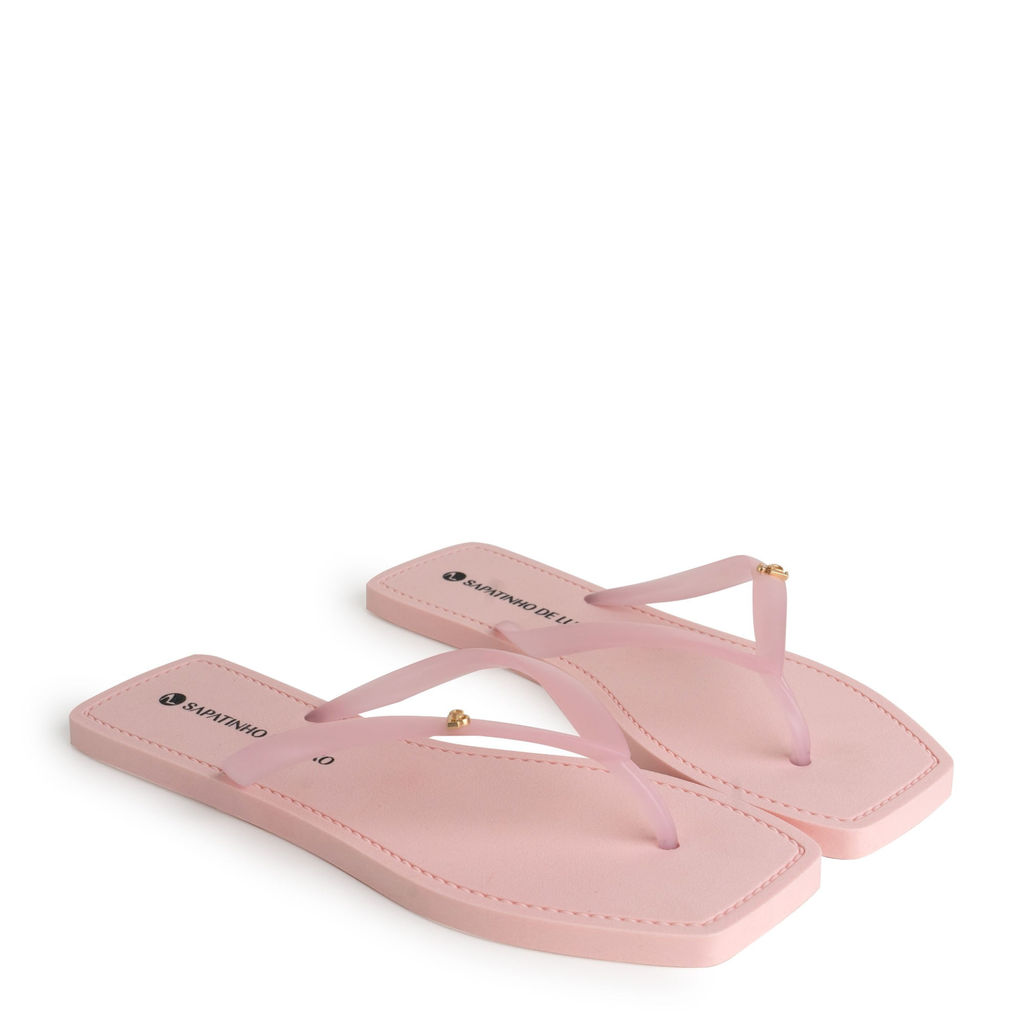 Rasteira Praia Com Enfeite SDL Tira Translucida Cake Pink SUNNY_6 em Oferta na Shopee