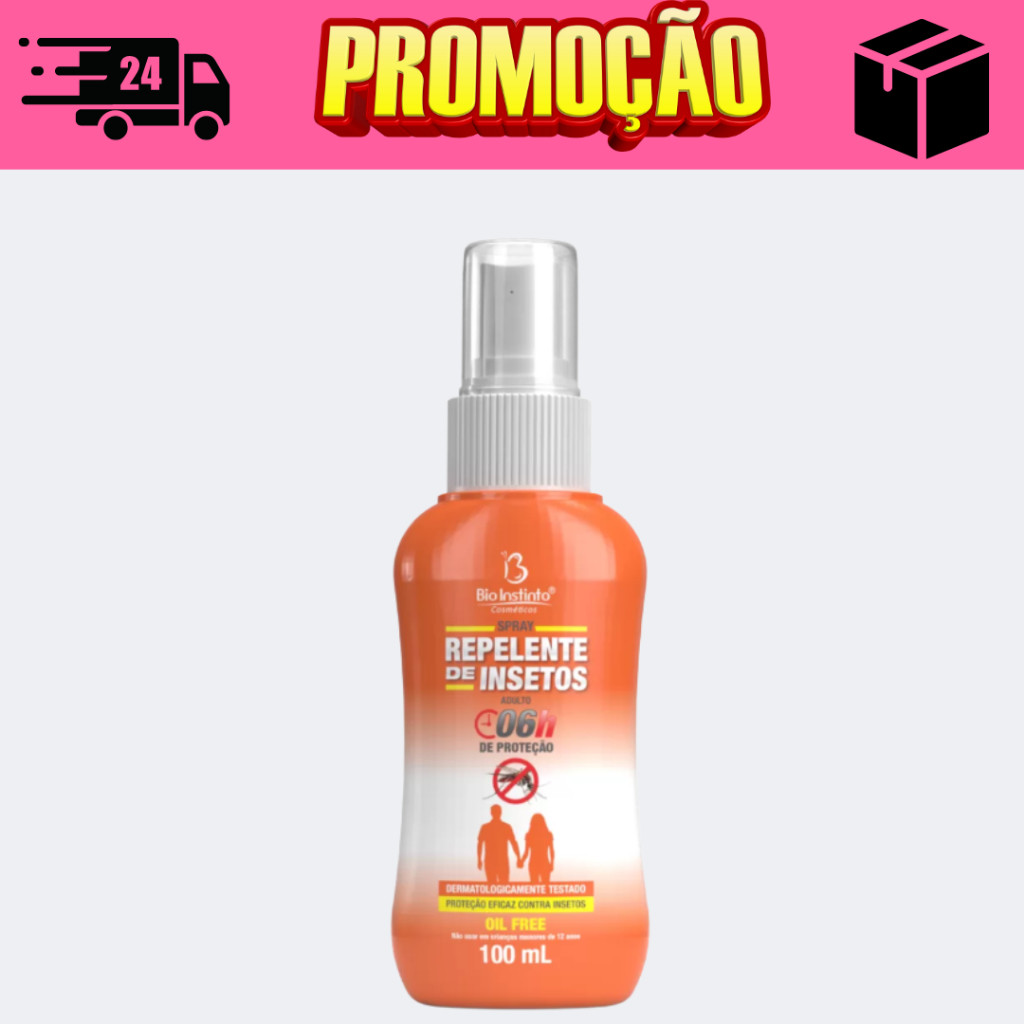 Repelente de mosquito e Insetos Spray Longa duração Bio Instinto 100ml