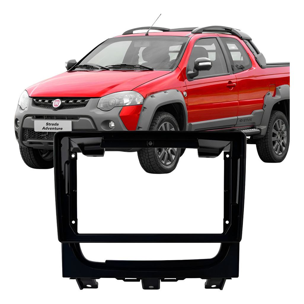 Moldura Central Multimidia 9'' Fiat Strada Advent. 2013 A 19
