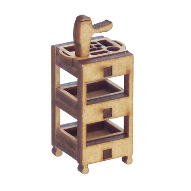 Miniatura Carrinho de Salão de Beleza em MDF Woodplan M1069