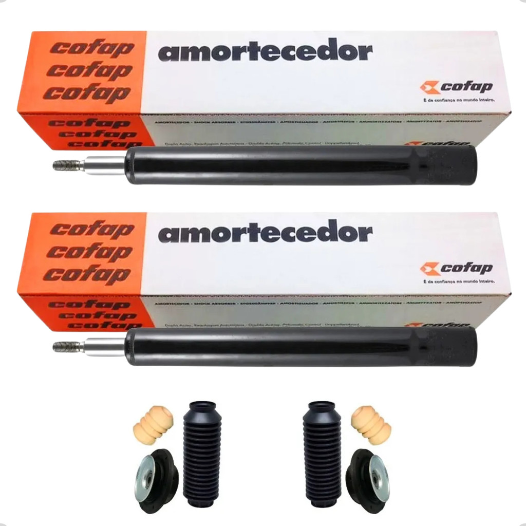 Par Amortecedor Dianteiro Cofap Gol Bola Parati G2 G3 G4 + Kit batente coxim