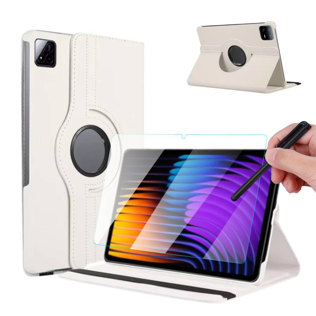 Capa Giratória 360° Para Xiaomi Pad 7 11.2 Polegadas + Caneta + Película