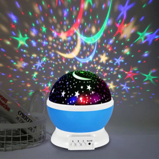 Luminária Projetor Abajur Infantil Estrelado lua Estrela 360º Galaxy Star Master Projetor De Estrela