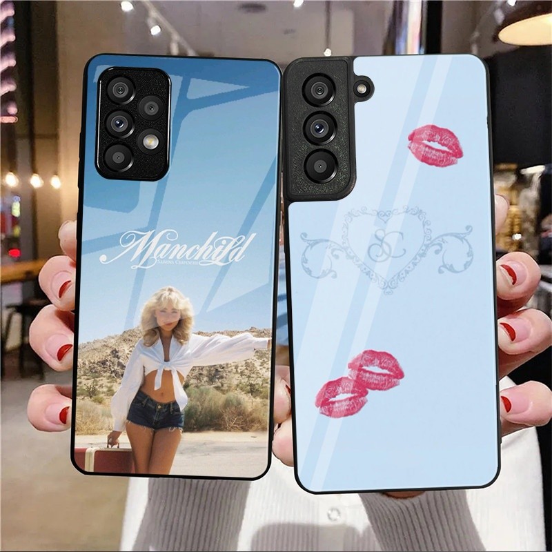 Sabrina Carpinteiro 03 Capa De Telefone De Vidro Para Samsung Galaxy A14 A16 A30 A22 A32 A33 A15 A35 A42 A55 A56 4G A52 