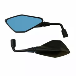 RETROVISOR MODELO Z400 REABAIXADO LENTE AZUL HONDA 10MM