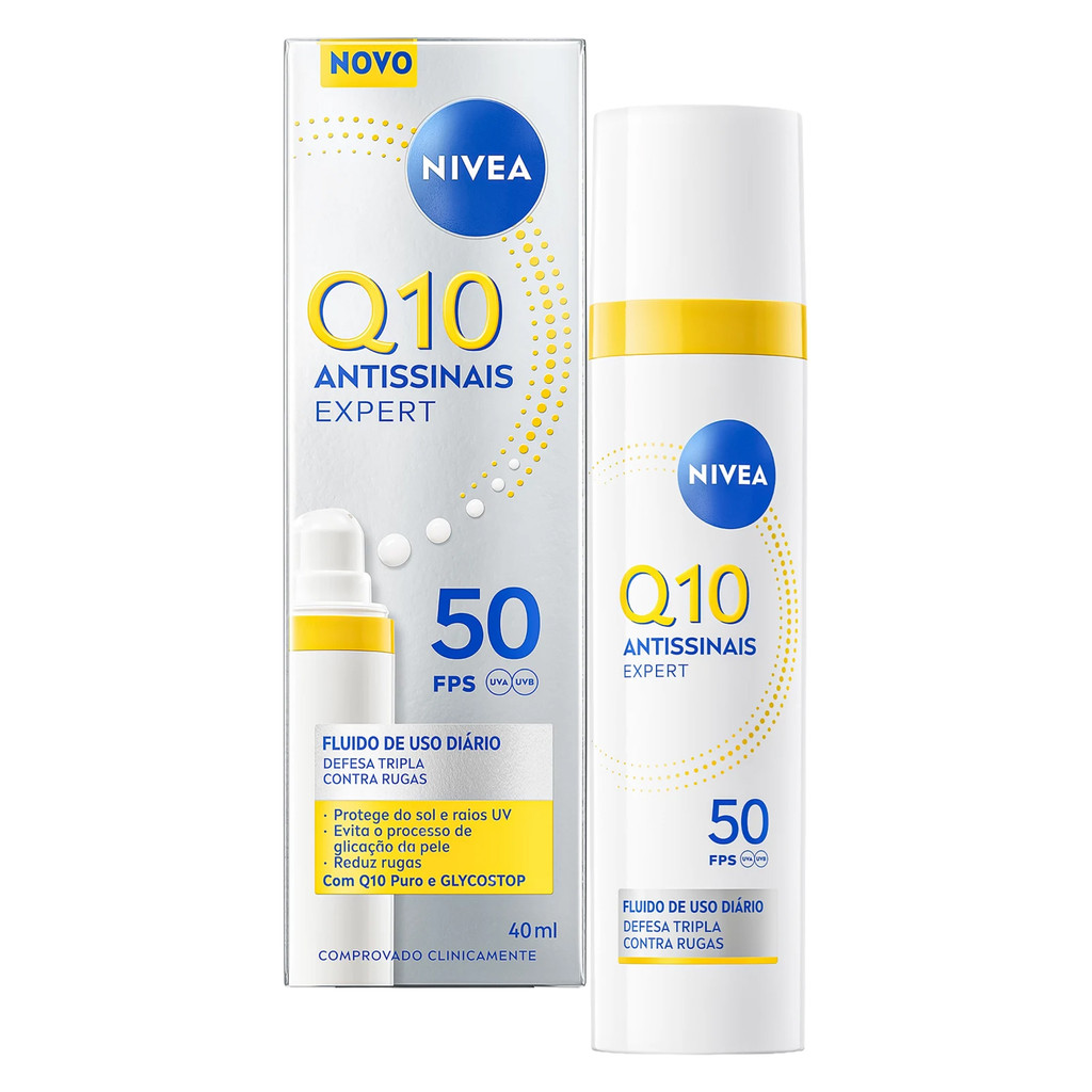 FLUIDO FACIAL Q10 ANTISSINAIS EXPERT FPS50 NIVEA 40ML em Oferta na Shopee