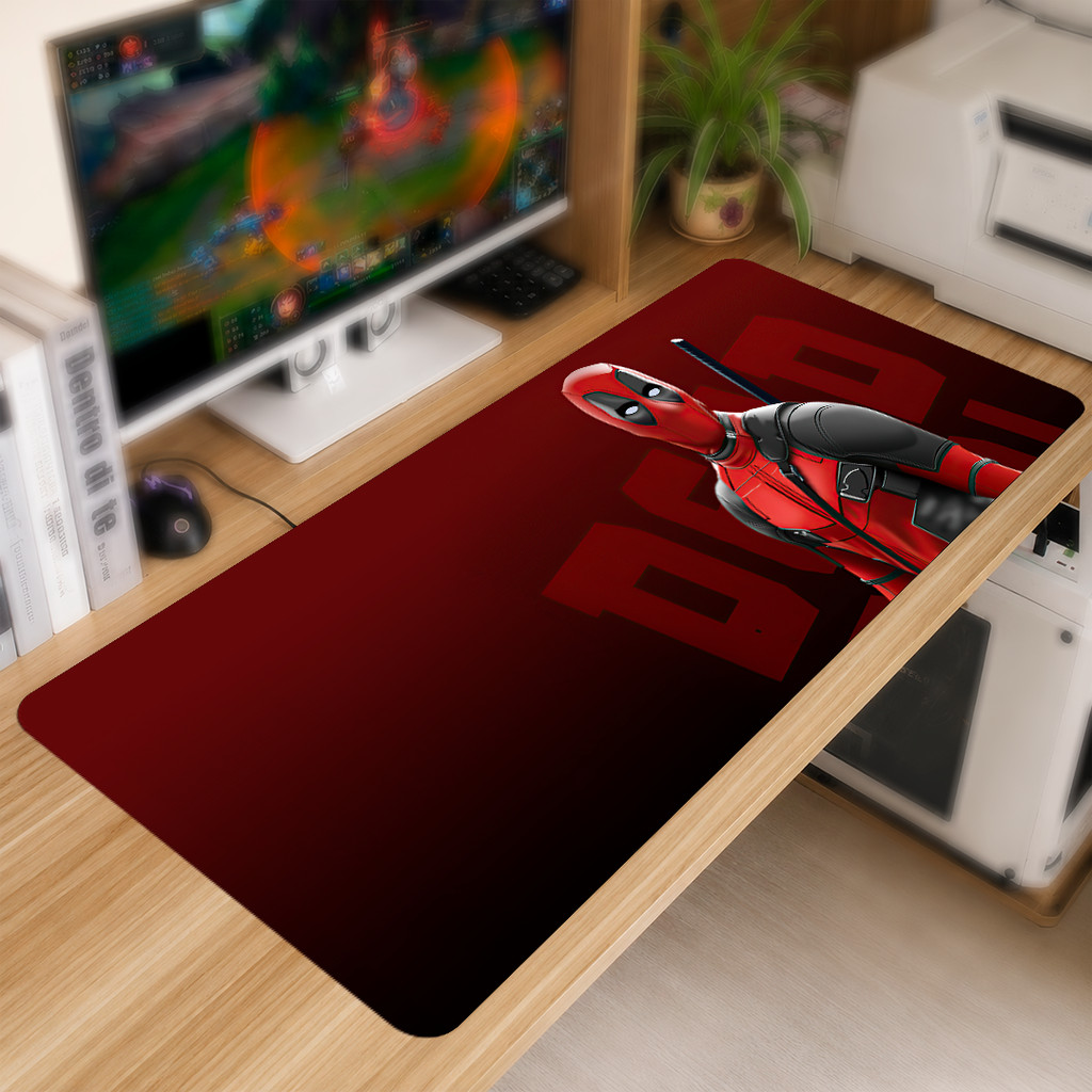 Mouse Pad Personalizado Gamer Grande Desk Pad RGB Anime Heróis Artes Exclusivas 80x30cm Base Antiderrapante Premium