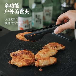 AWADA clipe de comida de Silicone retrátil ao ar livre acampamento churrasco clipe talheres portátil dobrável churrasco 