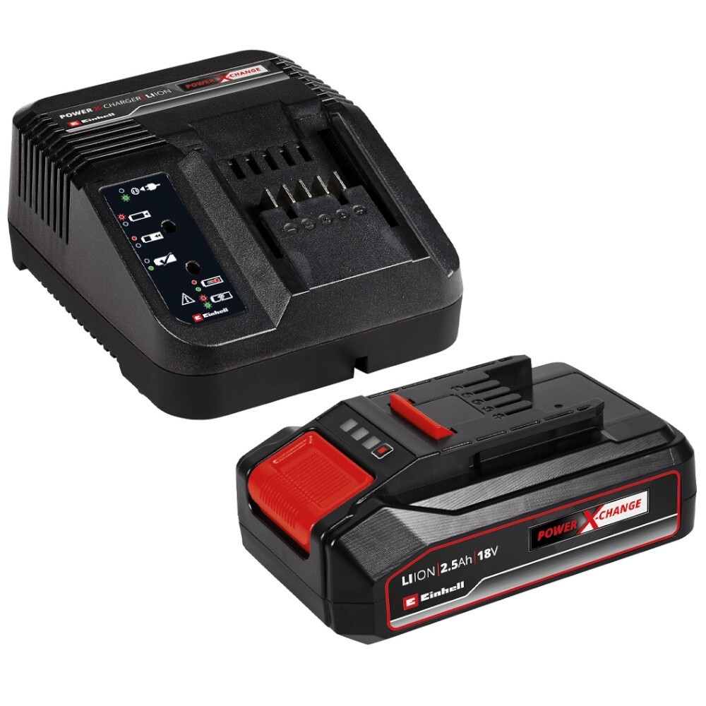 Carregador de baterias 18V + Bateria lítio 18V 2.5Ah PXC Starter - Einhell