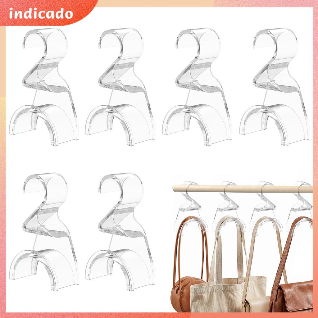 6 Pacote Cabide De Bolsa Acrílico Transparente Para Armário Sem Broca Gancho Chapéu Cachecol E Acessório Shopbc9282