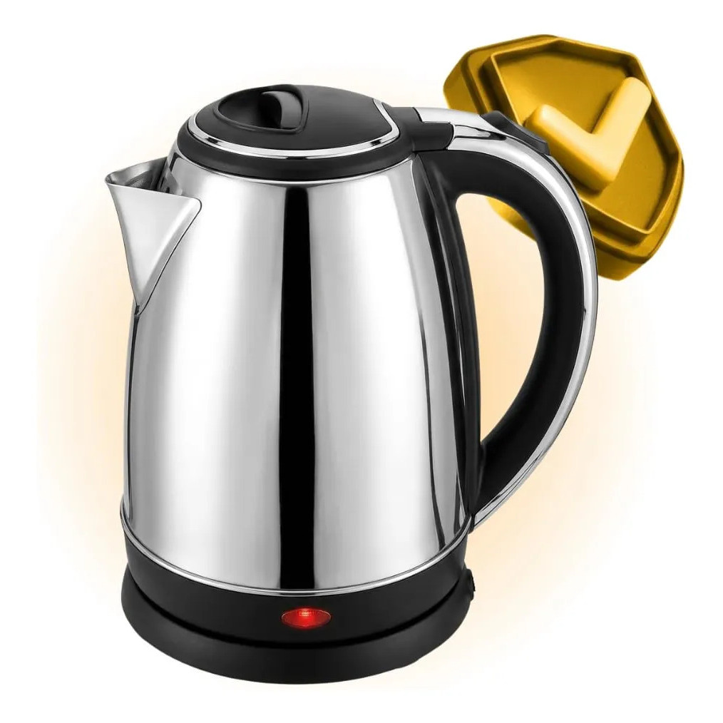 Chaleira Elétrica Inox 1,8l 110v Aquecimento E Desligamento Automático Base Giratória 360 Alça Ergonômica