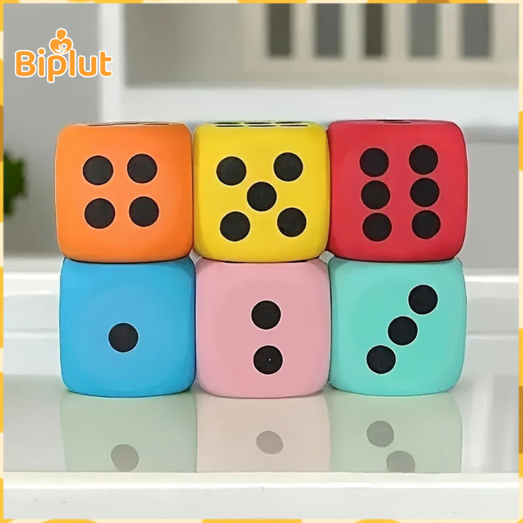 Compact Foam Dice Washable Gaming 6/8cm Giant Eva Corner Six-sided for Board Games Casino Party Decoration Kids Toy Game