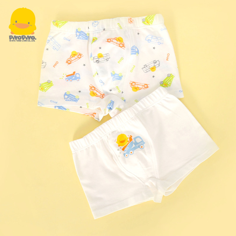 Dois patinho amarelo meninos roupa interior do bebê boxer algodão puro respirável crianças Briefs boxer Shorts primavera