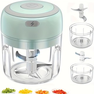 Mini máquina elétrica de alho 100/250ml, moedor de carne USB, máquina de alho picado, picador forte de gengibre e vegeta