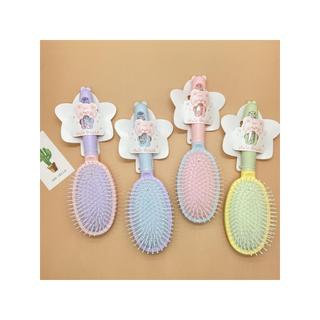 Macaron cor colorido massagem pente estudante alisamento de cabelo almofada pente portátil fácil de transportar