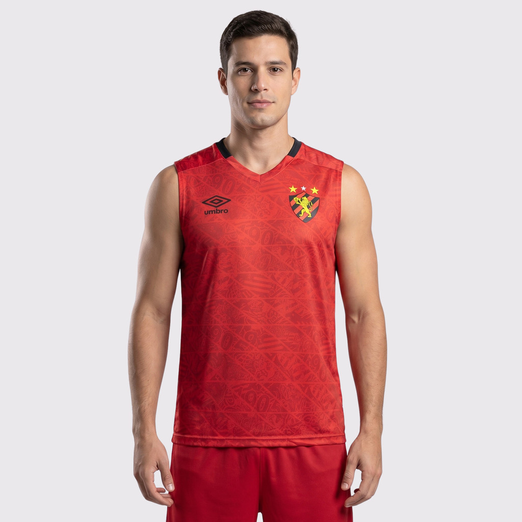 Regata Umbro Sport Recife Aquecimento 2025 Vermelha