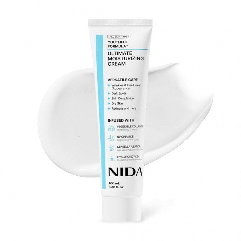 NIDAYouthfulFormula™UltimateMoisturizing|CentellaAsiatica,Niacinamide,HyaluronicAcid,Collagen|Wrinkles,FineLines,DarkSpo