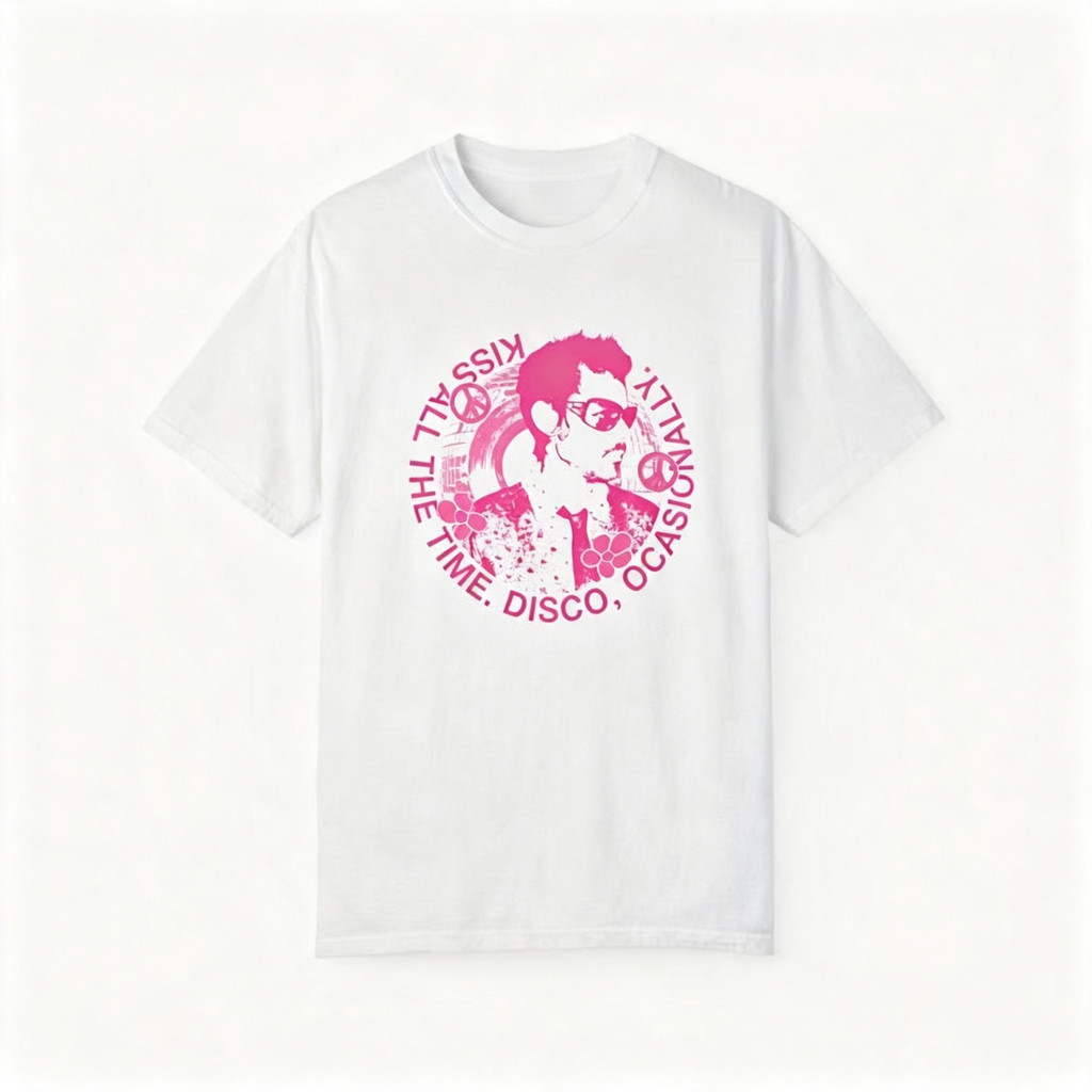 Camiseta Feminina Estampa Figura Feminina Letras Coloridas Confortável Linda Estilosa Moda Feminina Casual