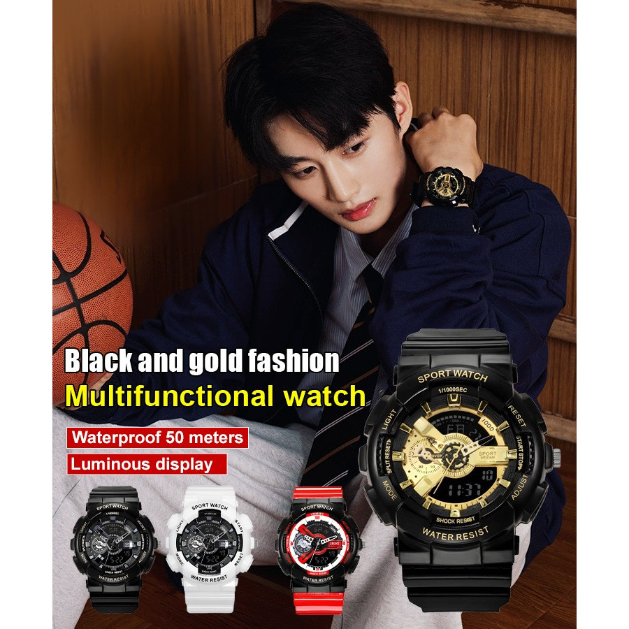 【Estilo Versátil】Relógio Digital Masculino Multifunção Resistente à Água/Relógio Masculino/Resistente