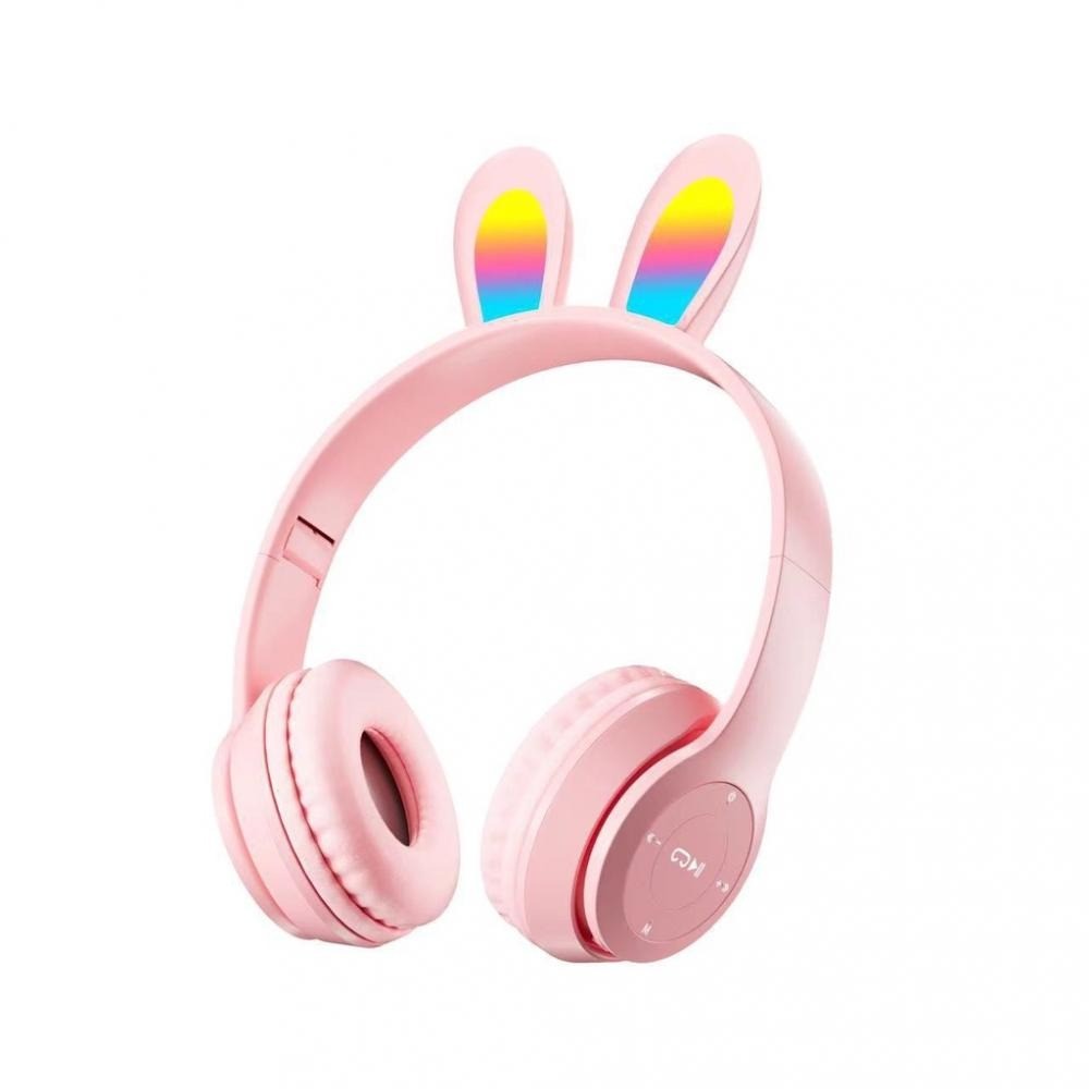 Fone de Ouvido Headphone Bluetooth Sem Fio Altomex B-19D Orelha de Coelho - Cor Branco