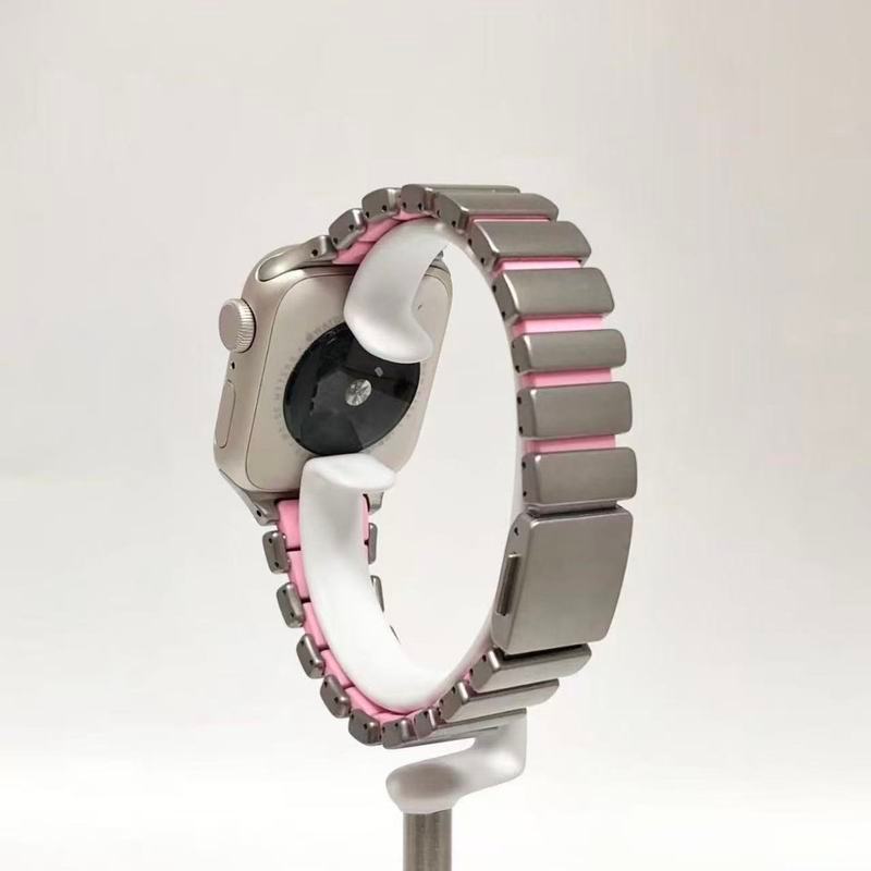 Adequado para Apple Watch Ultra/SE feminino aço inoxidável alta tensão Silicone 