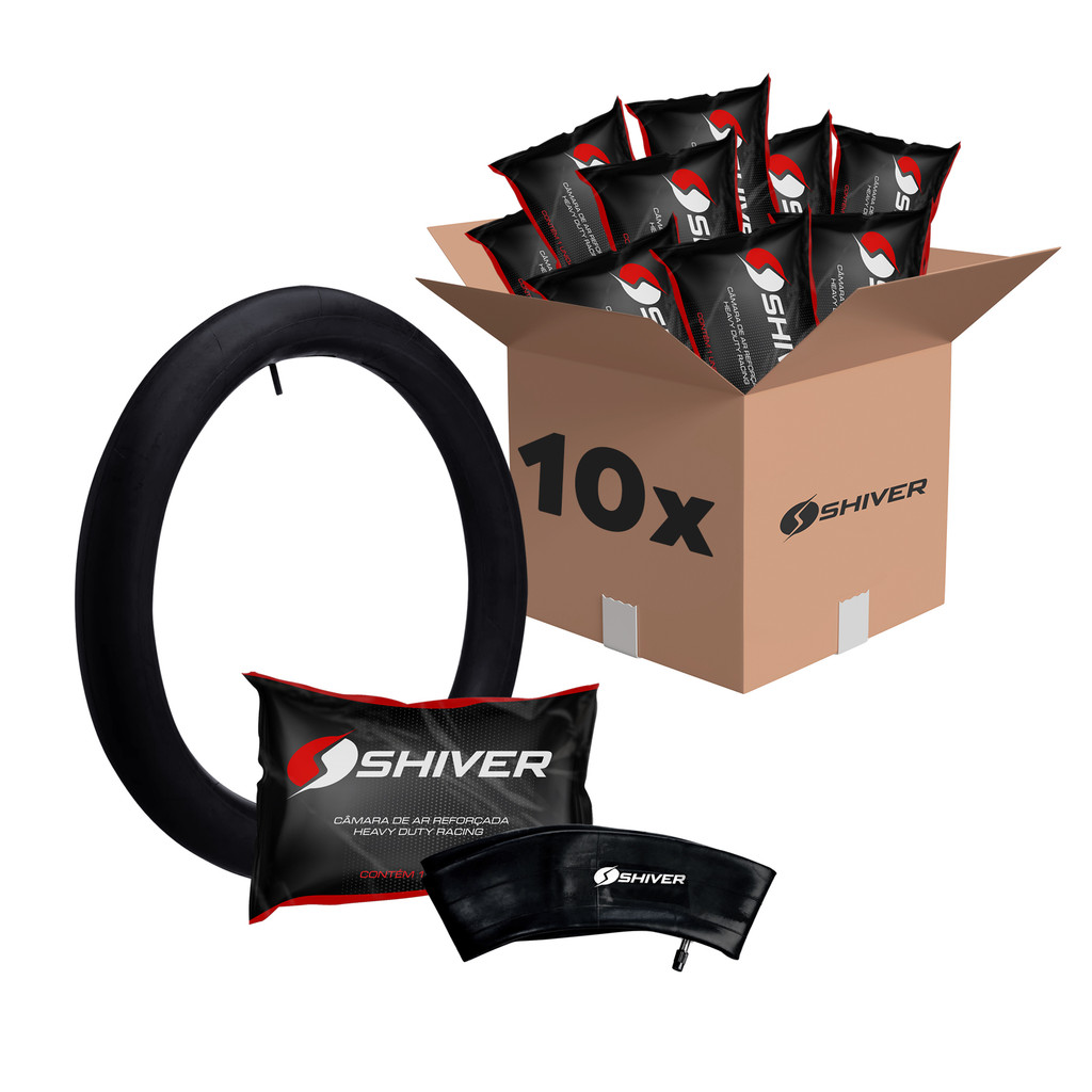 kit 10 Câmara de Ar Pneu Aro 18 2.50-18 2.75-18 3.00-18 90/90-18 100/80-18 CG Ti