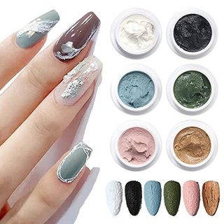 6 Cores Escultura 3D Pintura Conjunto De Gel Para Unhas Atualizado Sólida Areia Creme Polonês Géis Art Decoion DIY Escul