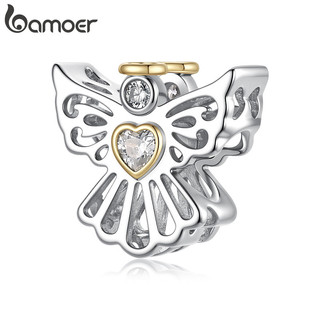 Bamoer Encantos Grânulo Anjo Da Guarda Acessórios Pulseira DIY Para Presente Feminino