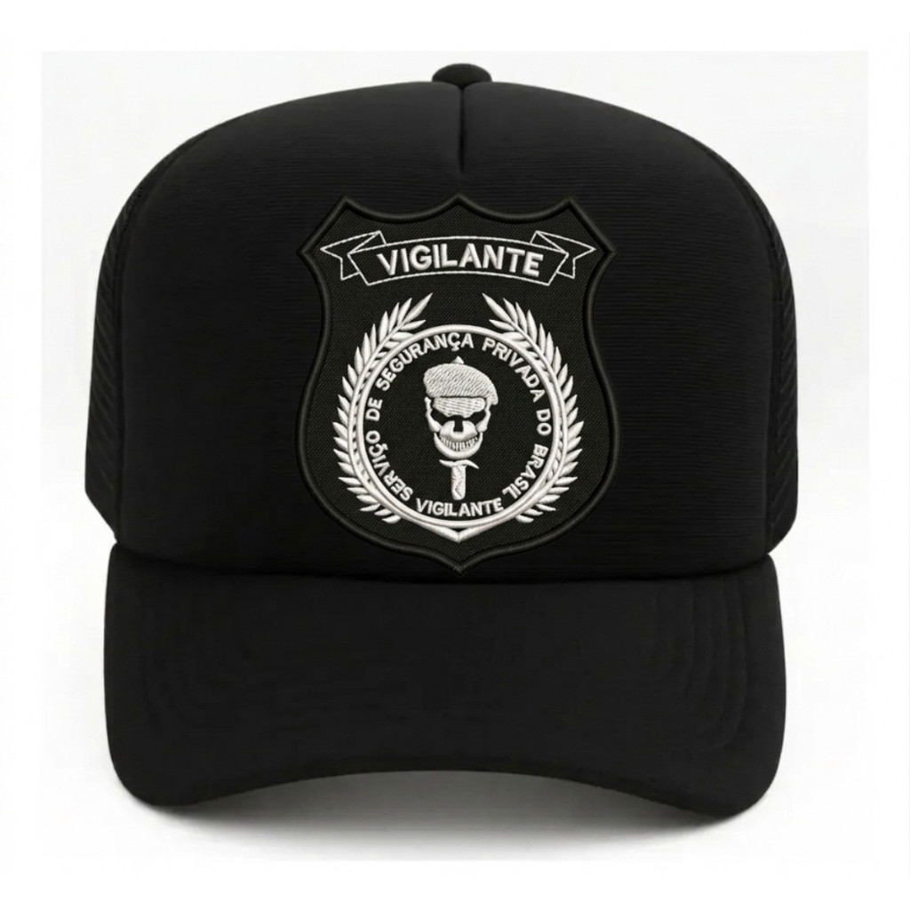 Boné Trucker Telinha Vigilante Serviço Ajustável Confortável