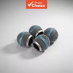 Grade de malha de microfone cabeça Beta58A cabeça de bola de metal de substituição 1 peça