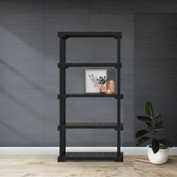 Estante Modular 5 Prateleiras Cube Eco Preto Preto
