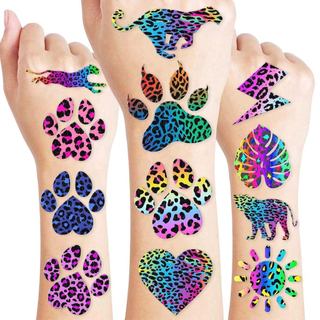 96PCS Tatuagens Temporárias com Estampa de Guepardo Pré-Cortadas |   Suprimentos para Festa de Aniversário Tema Safari n