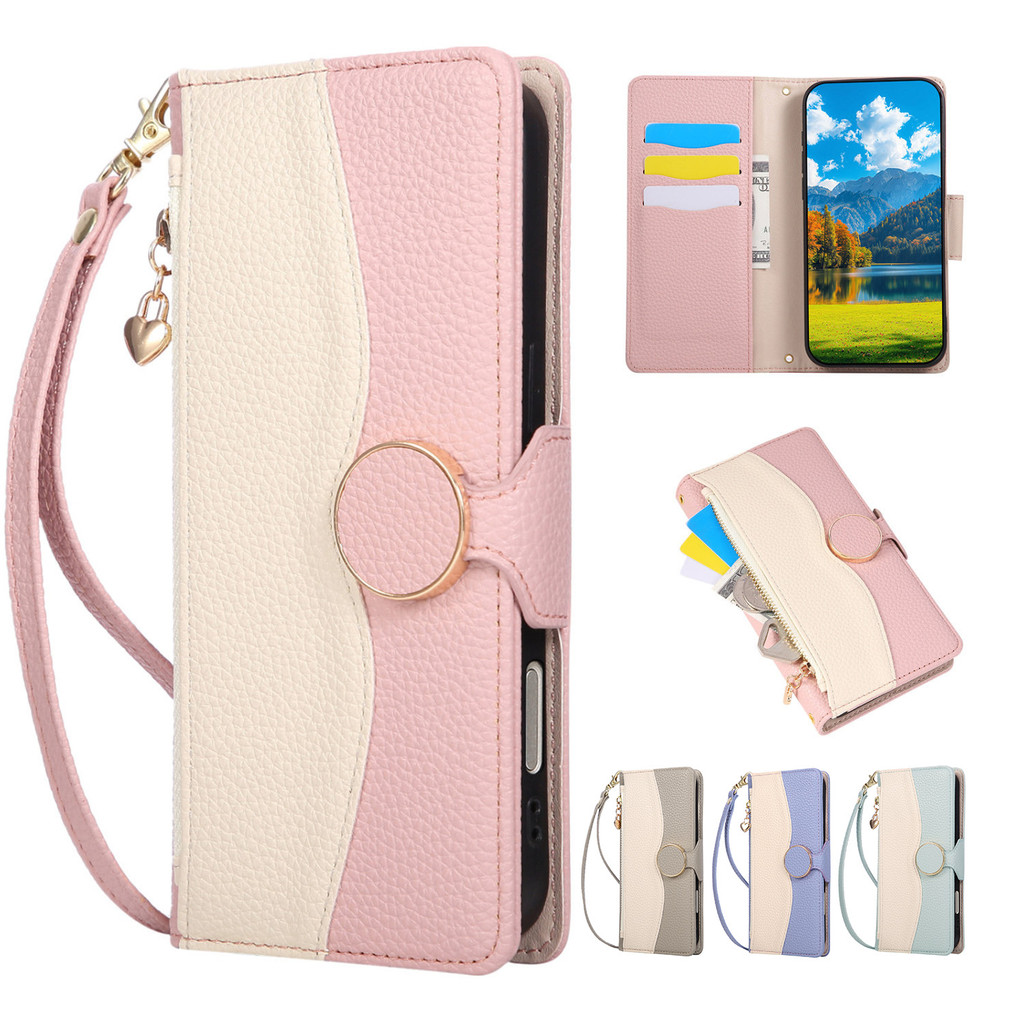 Capa De Telefone Carteira De Couro Para Samsung Galaxy A37 A57 A17 A07 A36 A26 A