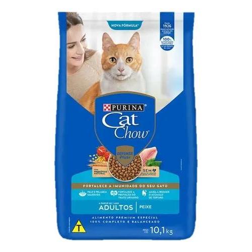 Ração Cat Chow para Gatos Adultos Sabor Peixe 10,1 kg