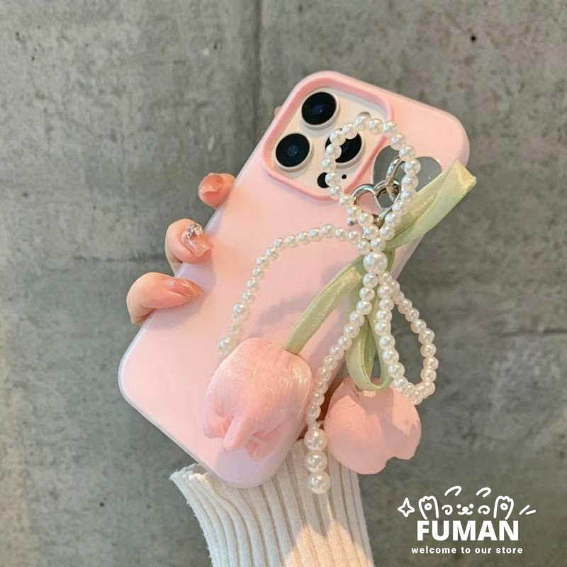 Doce 3D Pearl Tulip 2 Em 1 Capa De Telefone Para Samsung Galaxy A57 A37 A73 A72 A71 A56 A55 A54 A53 A52 A52S A51 A50 A50