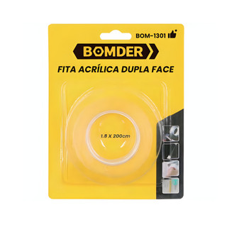 Fita Dupla Face Mágica Acrílica Transparente 1.8X200cm Vedação Impermeável Fita Adesiva Bomvink 1301