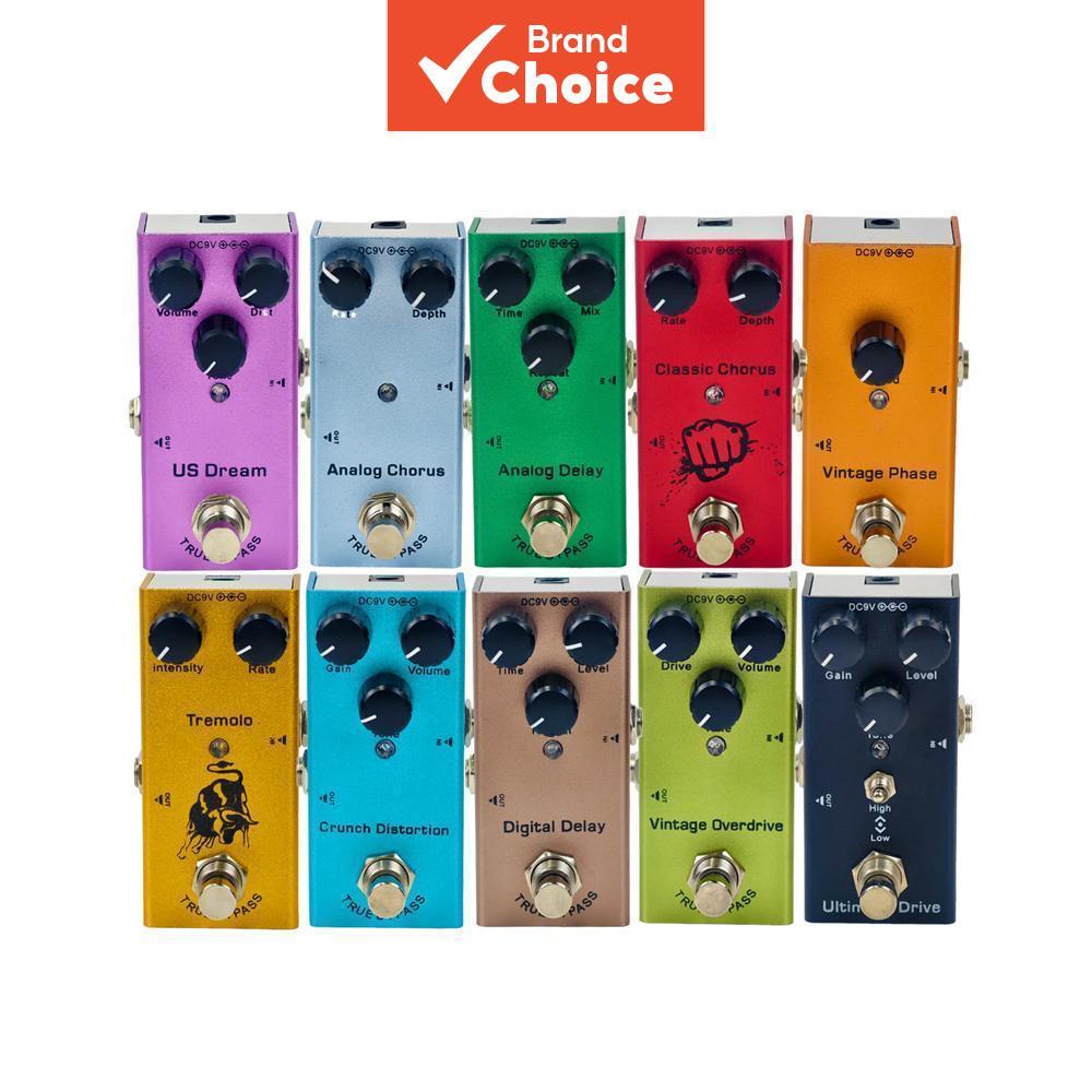 Multi Tipos Mini Pedal De Efeito De Guitarra True Bypass Overdrive Distortion Delay Chorus Tremolo Phase Single Stompbox
