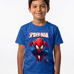 Camiseta Infantil Menino Homem Aranha Branco Spider Man Blusa Algodão