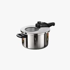Panela De Pressão Inox Com Visor MTA N22 / 4,5L - Fundo Triplo Para Indução MTA - 6010