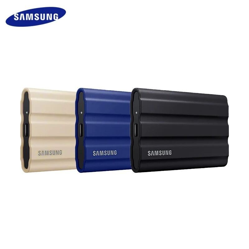 SAMSUNG Portátil SSD T7 Escudo 1TB 2TB 4TB Externo USB 3.2 Gen 2 Tipo-C Unidade
