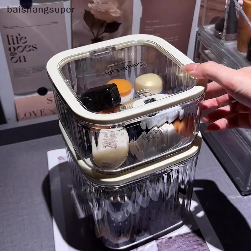 Recipiente De Armazenamento De Mesa Transparente Organizador Multifuncional Para Faixas De Borracha Cordas De Cabelo Peq