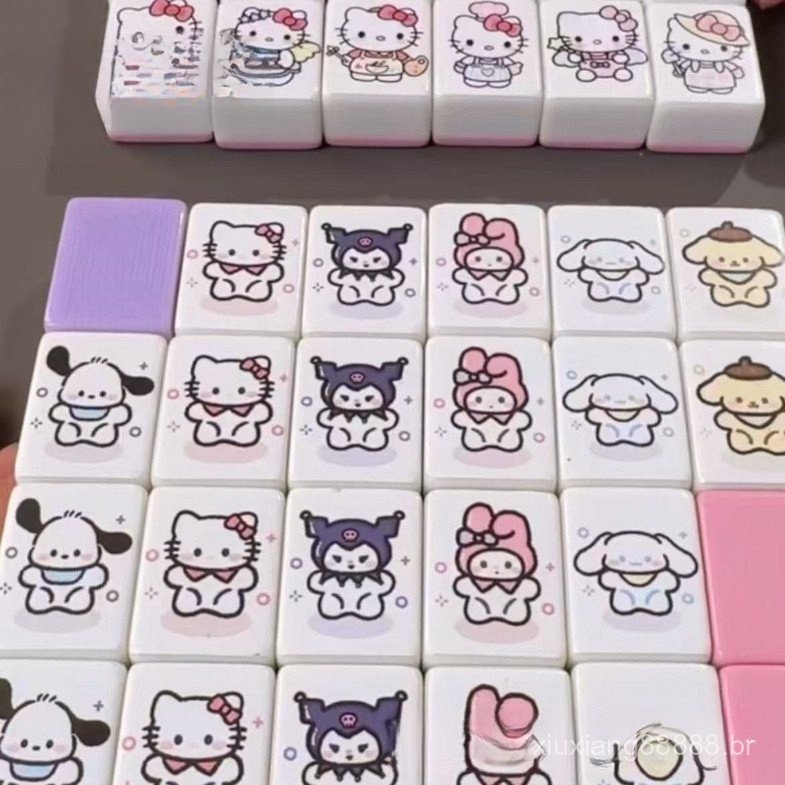 Novo Jogo de Mahjong Sanrio 2025, Divertido e Fofo Jogo de Empurrar Blocos, Brinquedo Interativo para Pais e Filhos Hell