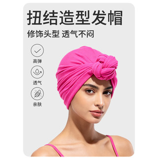 [Estoque pronto] Boné de algodão elástico para testa com nó cruzado, boné feminino para quimioterapia, boné de confiname