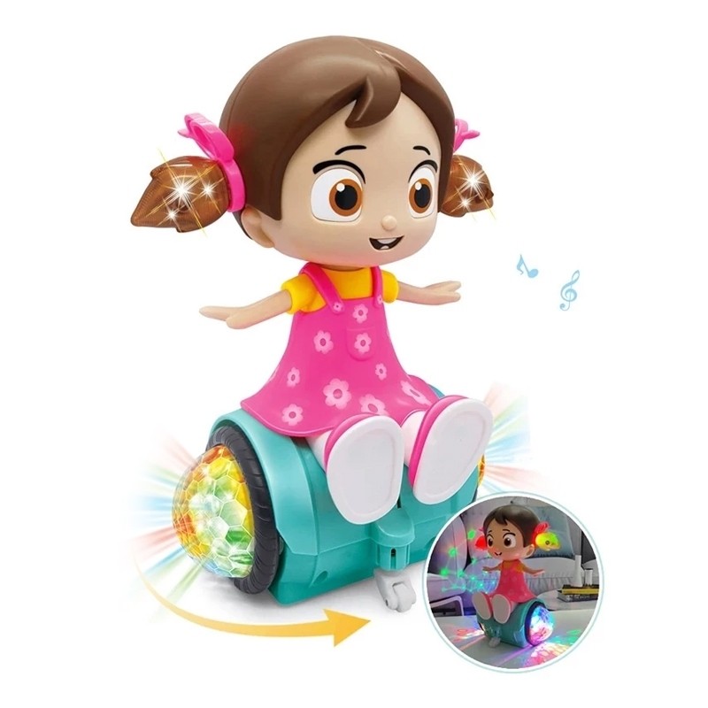 Boneca Fofa Patins Dance Girl Brinquedo Musical Som Luzes Musical Com Luzes Coloridas