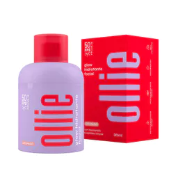 Glow Hidratante Facial Ollie FPS 50 Dourado 30ml