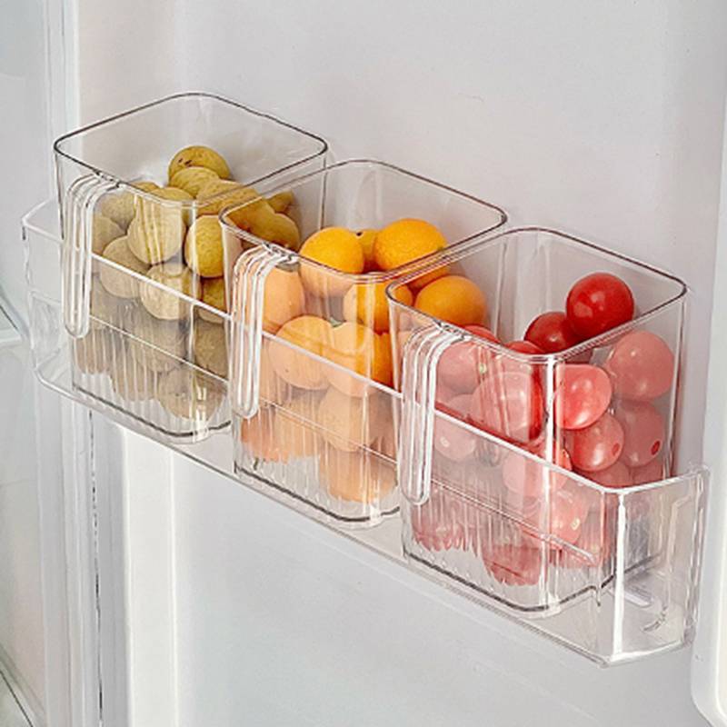[momo] Organizador De Geladeira Transparente Recipientes De Armazenamento De Alimentos Cestas De Frutas E Vegetais Fresc