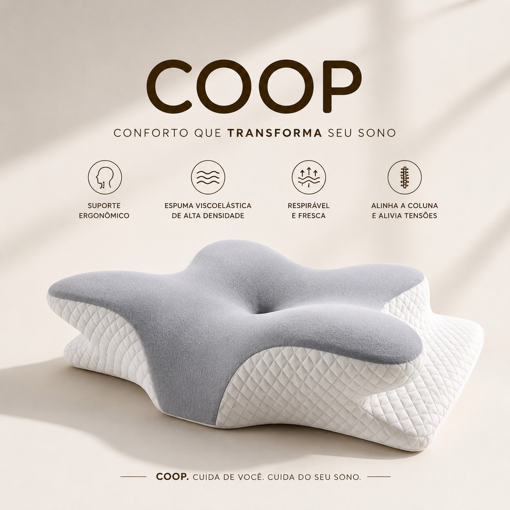 Travesseiro corretivo para coluna cervical em forma de borboleta, feito de espuma viscoelástica para aliviar dores na co