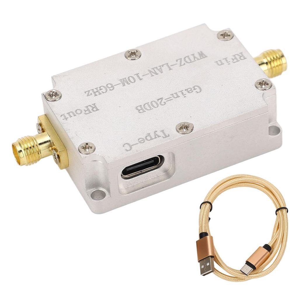 Amplificador RF LNA 10M-6GHz com Ganho de 20dB, Alta Uniformidade e Baixo Ruído para Amplificador de Sinal de Rádio FM c