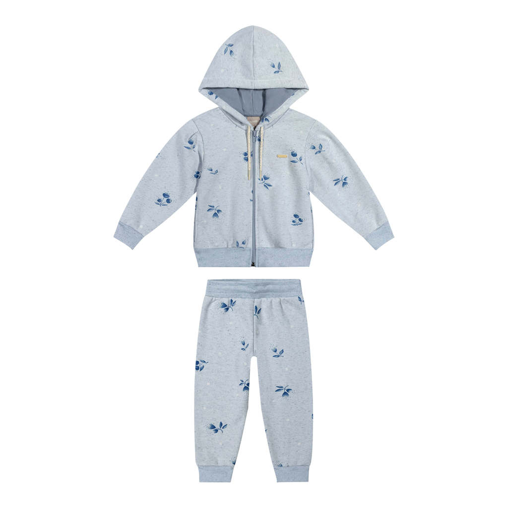 Conjunto Infantil Menina Moletom Linho Colorittá Azul