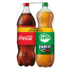 Coca-Cola Refrigerante Kit 1 Original + 1 Fanta Guaraná 2L